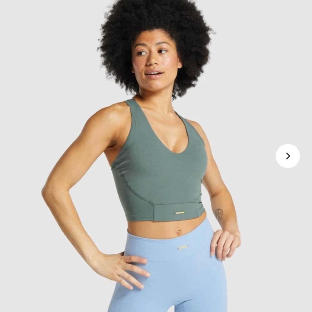 Gymshark Whitney Crop Tank - Eucalyptus